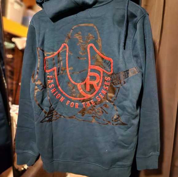 True Religion Men's Zip Up Hoodie szL - Picture 3 of 3